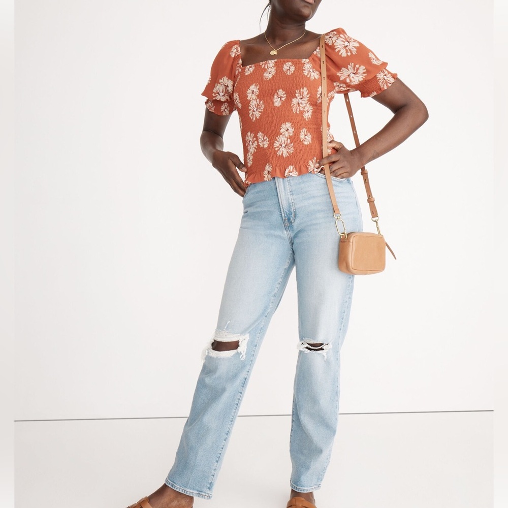 MADEWELL GEORGETTE LUCIE SMOKED TOP new condition